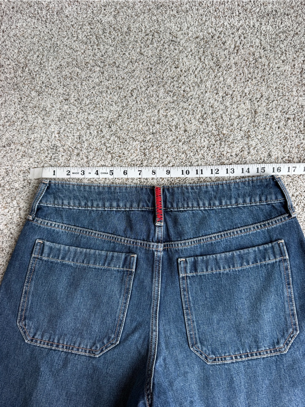 Hollister Low Rise Baggy Jorts W29 8 American Flag Denim Bermuda Shorts NWT - Picture 8 of 10